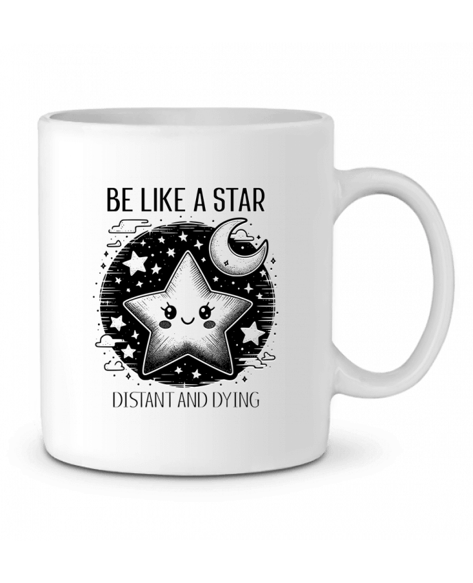 Mug  Be like a star Blanc par Mona Designs