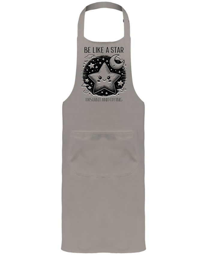 Tablier avec poches Be like a star Blanc par Mona Designs