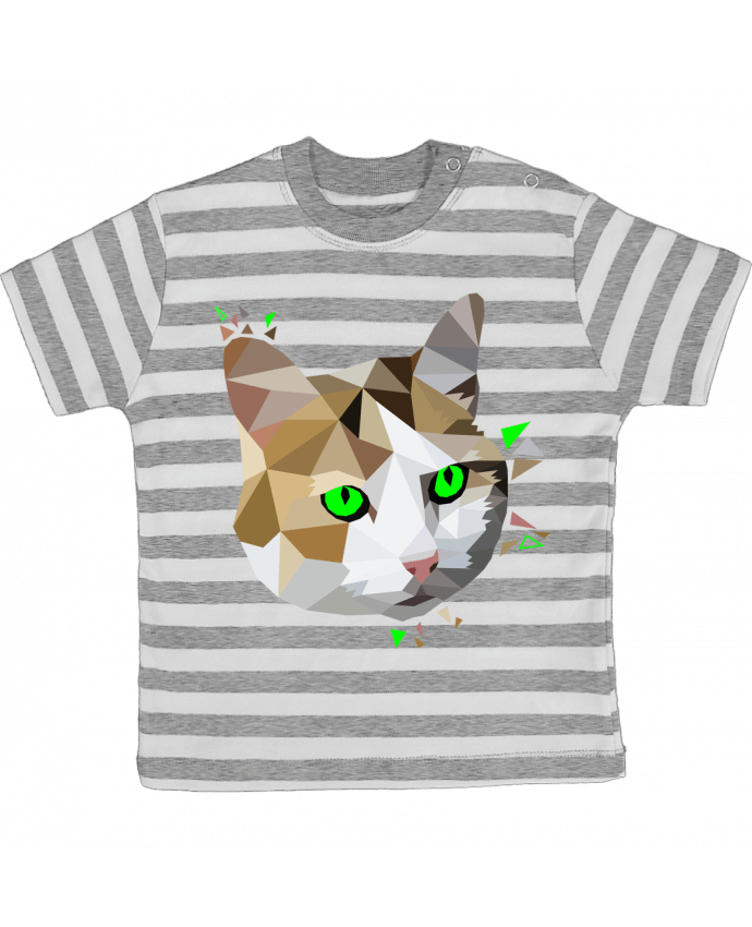 Tee-shirt bébé à rayures Chat par MozKat Studio