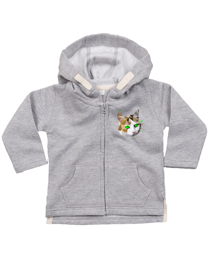 Sweat à capuche bébé zippé Chat par MozKat Studio