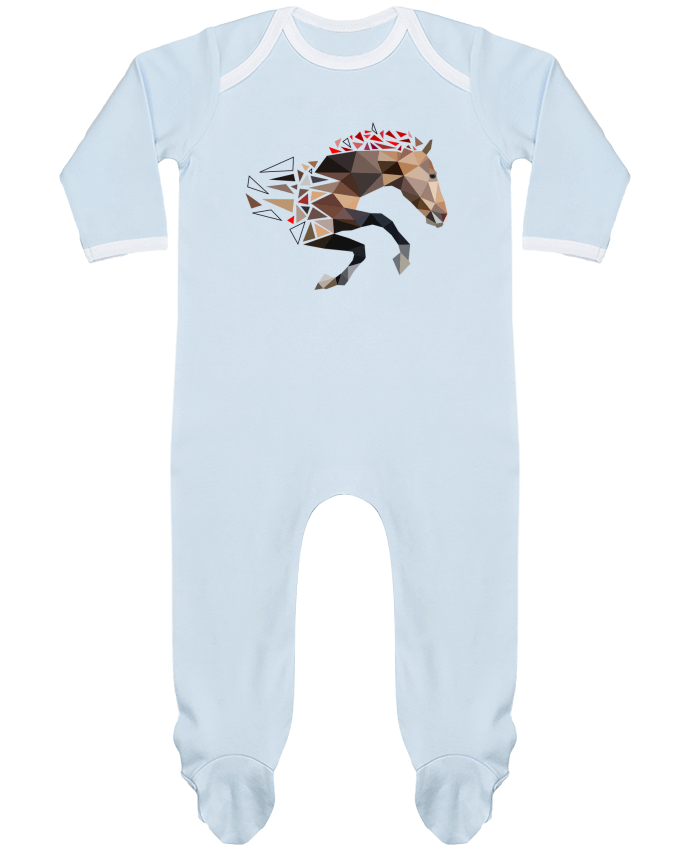 Body Pyjama Bébé Cheval triangle géométrique design par MozKat Studio