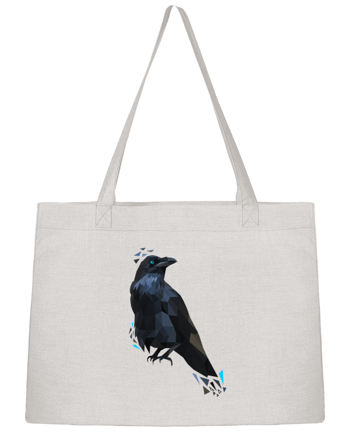 Sac Shopping Corbeau motif géométrique par MozKat Studio
