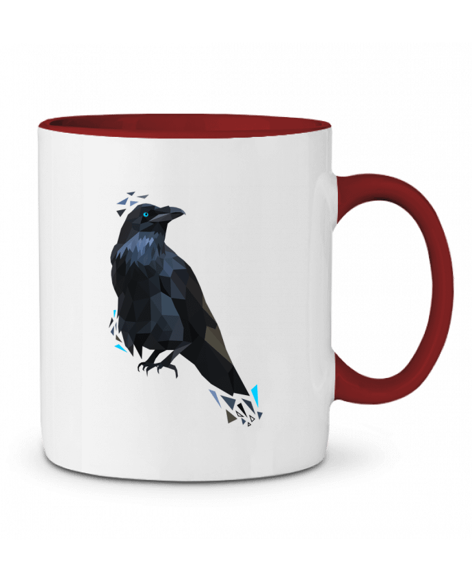 Mug bicolore Corbeau motif géométrique MozKat Studio