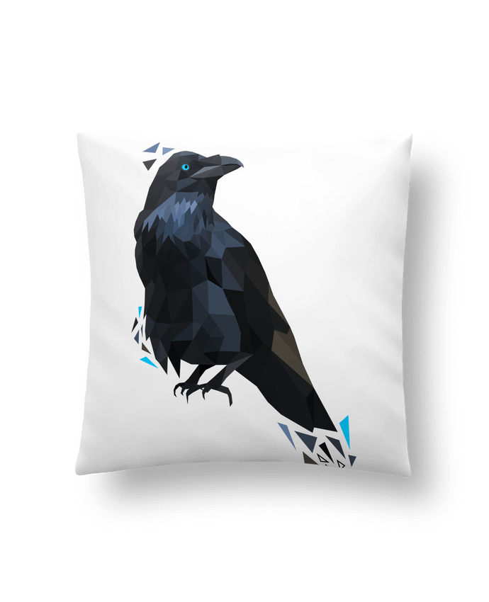 Coussin Corbeau motif géométrique par MozKat Studio