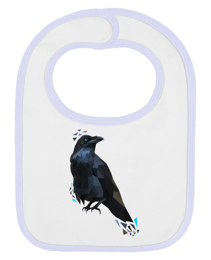 Bavoir bébé uni Corbeau motif géométrique par MozKat Studio