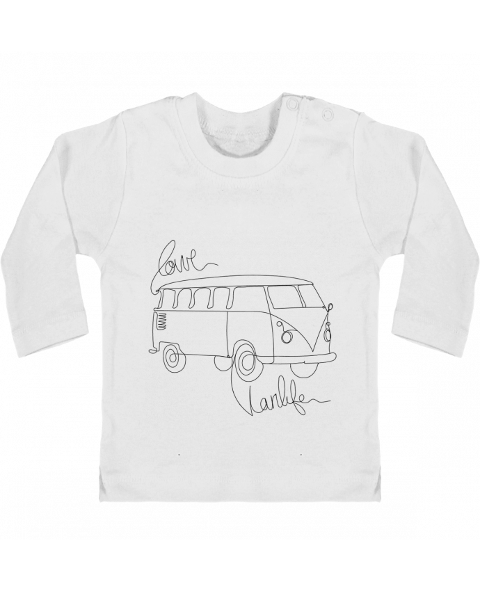 T-shirt bébé Love Vanlife manches longues du designer 50NuancesDeGraph