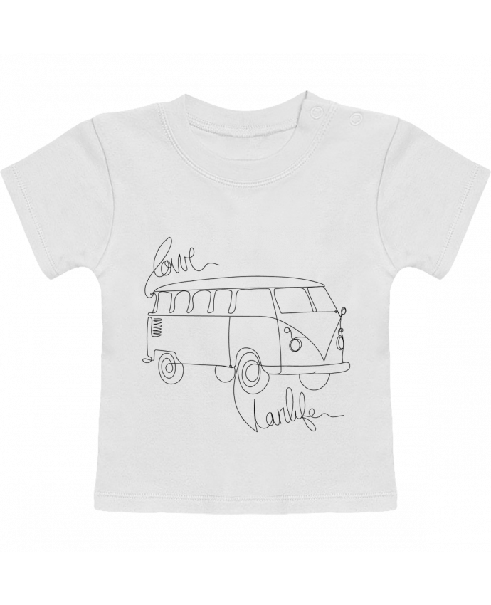 T-shirt bébé Love Vanlife manches courtes du designer 50NuancesDeGraph