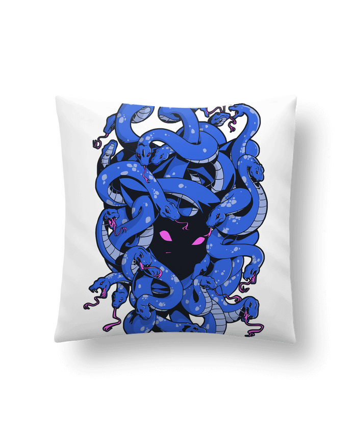 Coussin Médusa chevelue par Tomi Ax - tomiax.fr