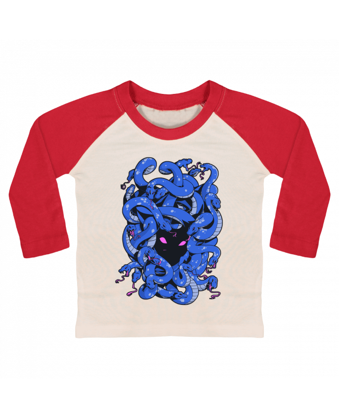 Tee-shirt Bébé Baseball ML Médusa chevelue par Tomi Ax - tomiax.fr