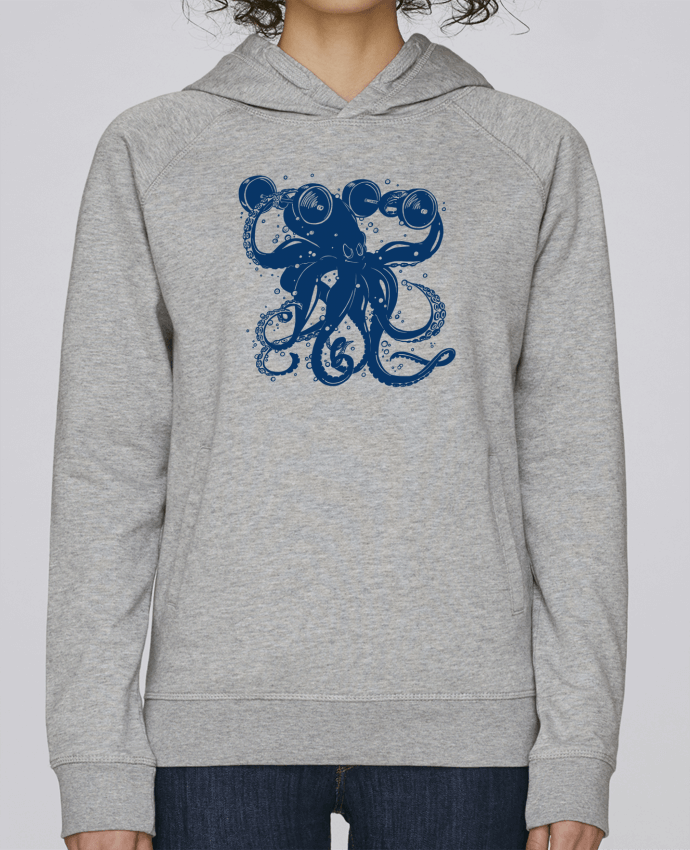 Sweat capuche femme Kraken sportif par Tomi Ax - tomiax.fr