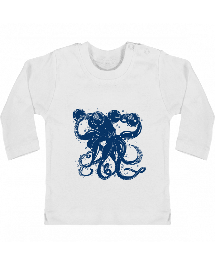 T-shirt bébé Kraken sportif manches longues du designer Tomi Ax - tomiax.fr