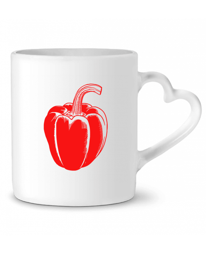 Mug coeur Poivron Rouge par Tomi Ax - tomiax.fr