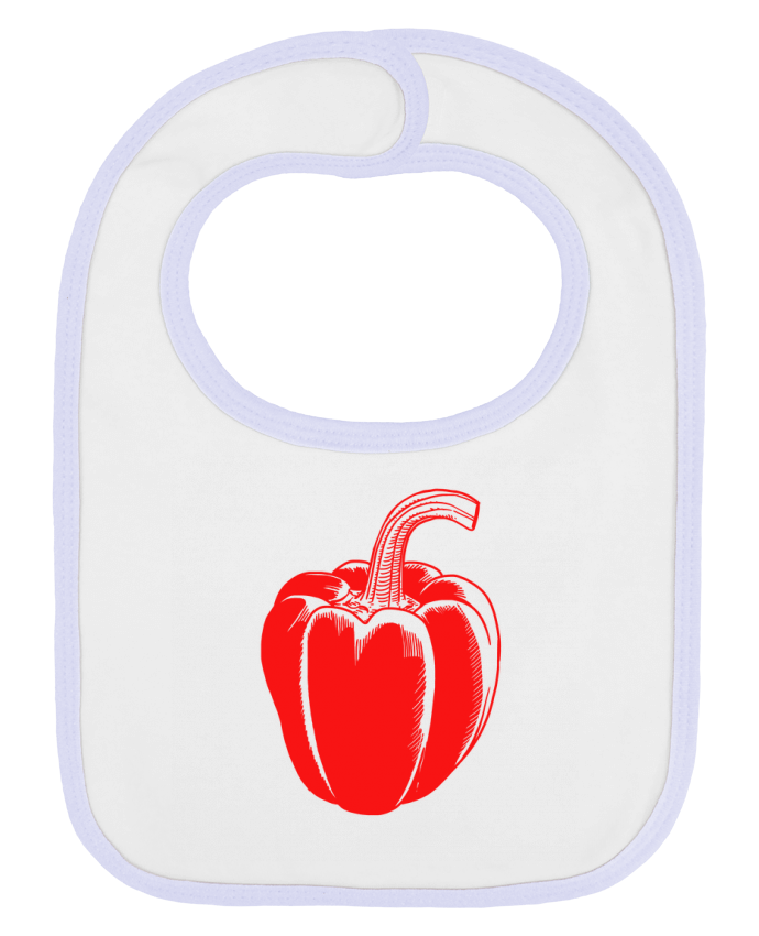 Bavoir bébé uni Poivron Rouge par Tomi Ax - tomiax.fr