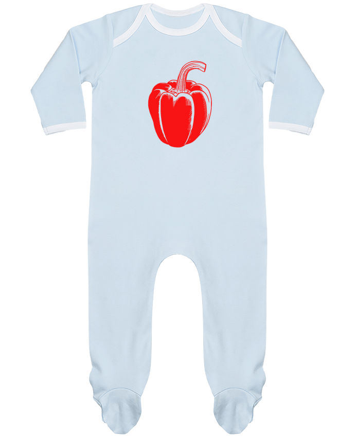 Body Pyjama Bébé Poivron Rouge par Tomi Ax - tomiax.fr