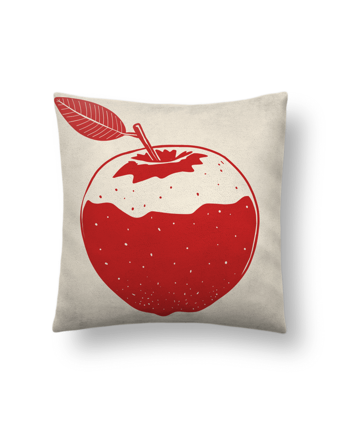 Coussin suédine Pomme rouge par Tomi Ax - tomiax.fr