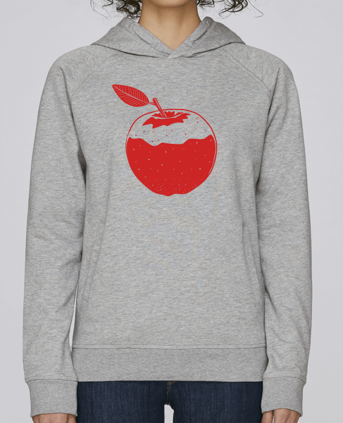 Sweat capuche femme Pomme rouge par Tomi Ax - tomiax.fr