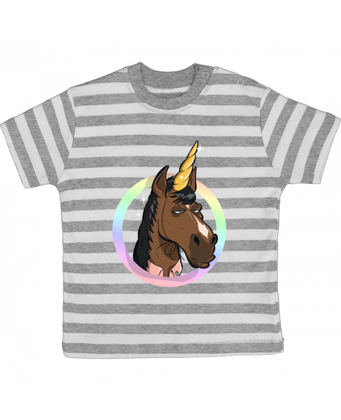 Tee-shirt bébé à rayures Licorne, fake par Tomi Ax - tomiax.fr