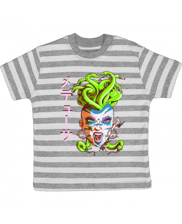 Tee-shirt bébé à rayures Medusa punk par TOMI AX