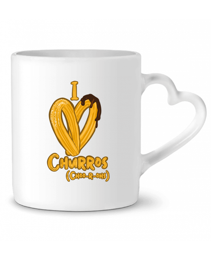 Mug coeur I love churros par Darkafreak