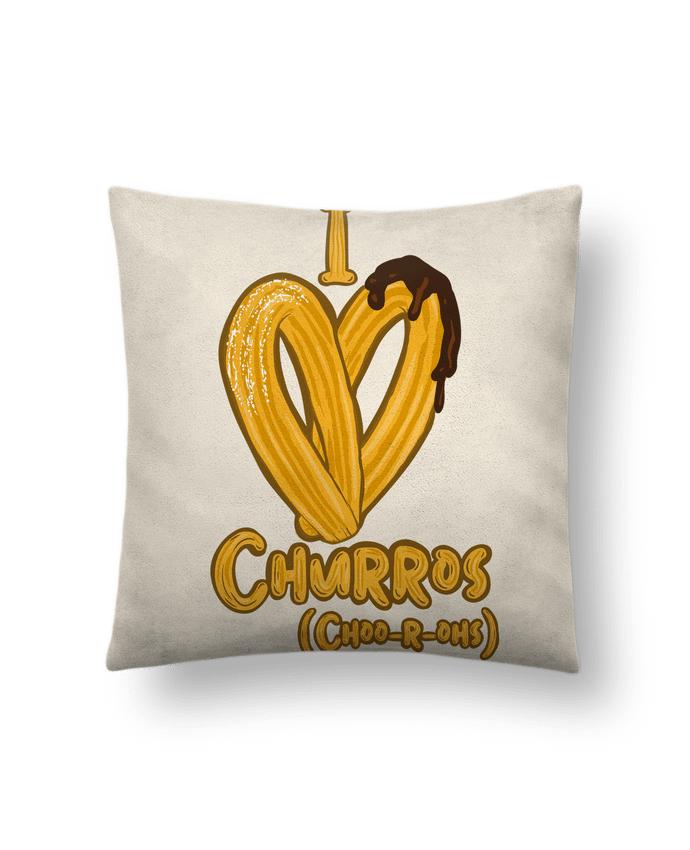 Coussin suédine I love churros par Darkafreak