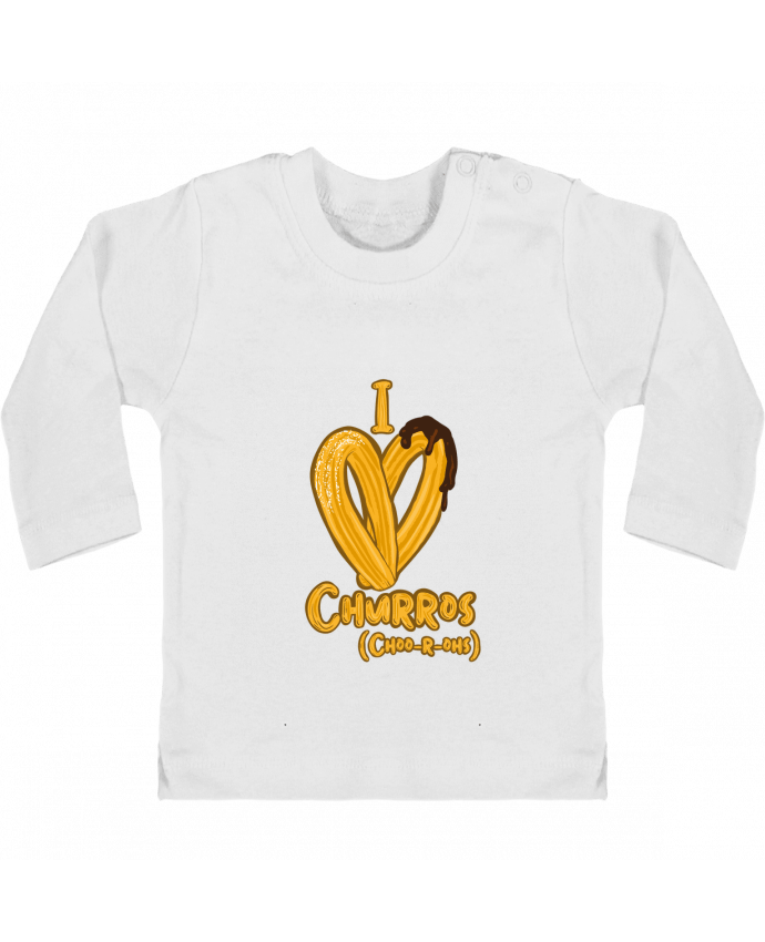 T-shirt bébé I love churros manches longues du designer Darkafreak