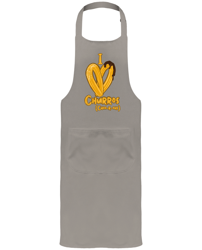 Tablier avec poches I love churros par Darkafreak