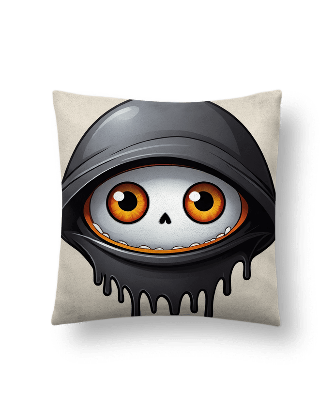 Coussin suédine THE TIME OF FEAR par 33designerarte