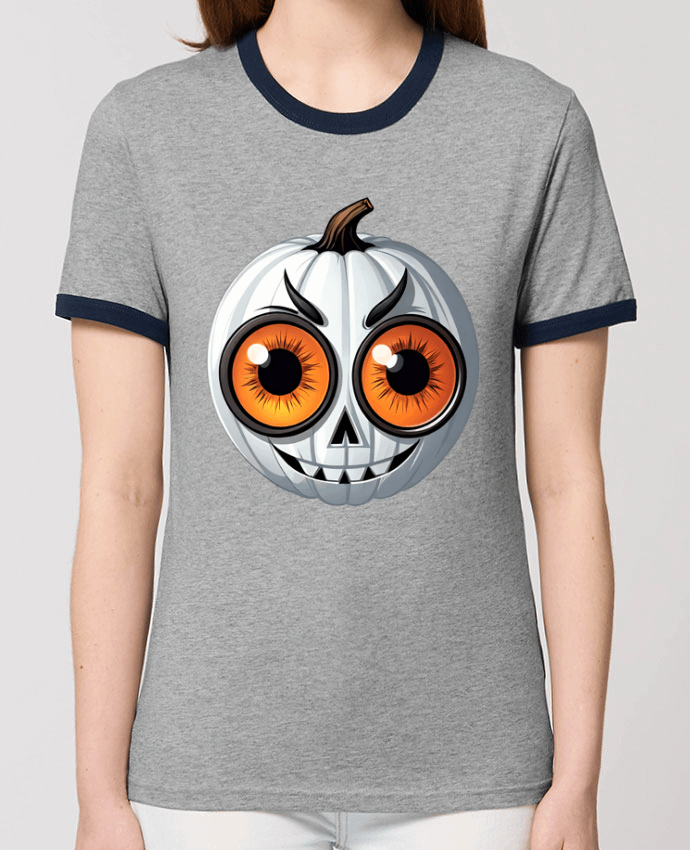 T-shirt WHITE PUMPKIN WITH EYES par 33designerarte