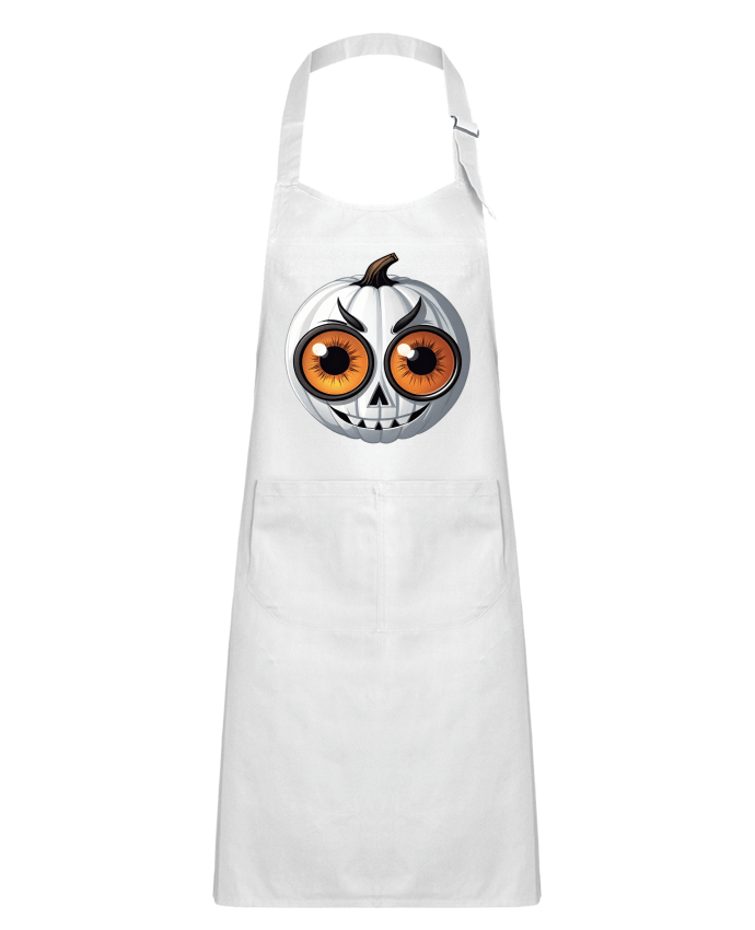 Tablier Enfant WHITE PUMPKIN WITH EYES par 33designerarte