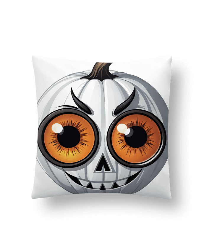 Coussin WHITE PUMPKIN WITH EYES par 33designerarte