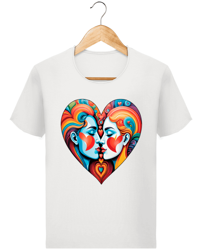  T-shirt Homme vintage MULTICOLOR HEART par 33designerarte