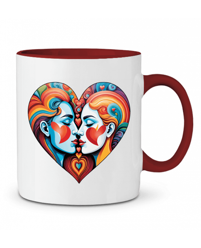 Mug bicolore MULTICOLOR HEART 33designerarte