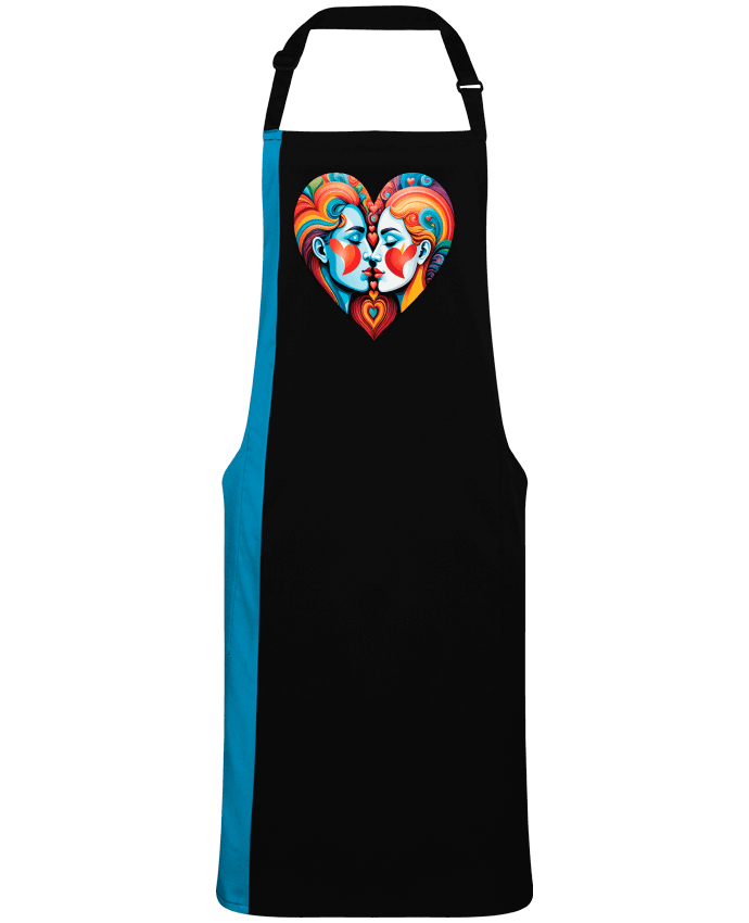 Tablier bicolore MULTICOLOR HEART par  33designerarte