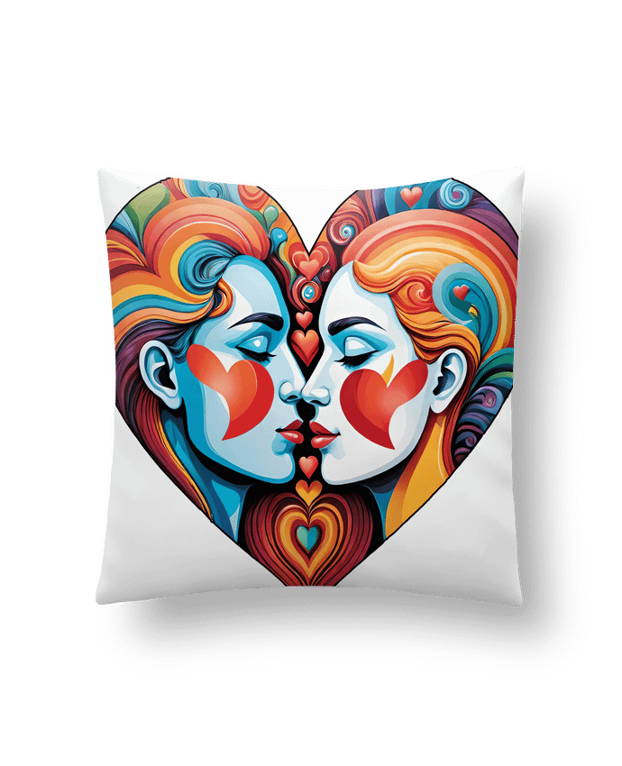 Coussin MULTICOLOR HEART par 33designerarte