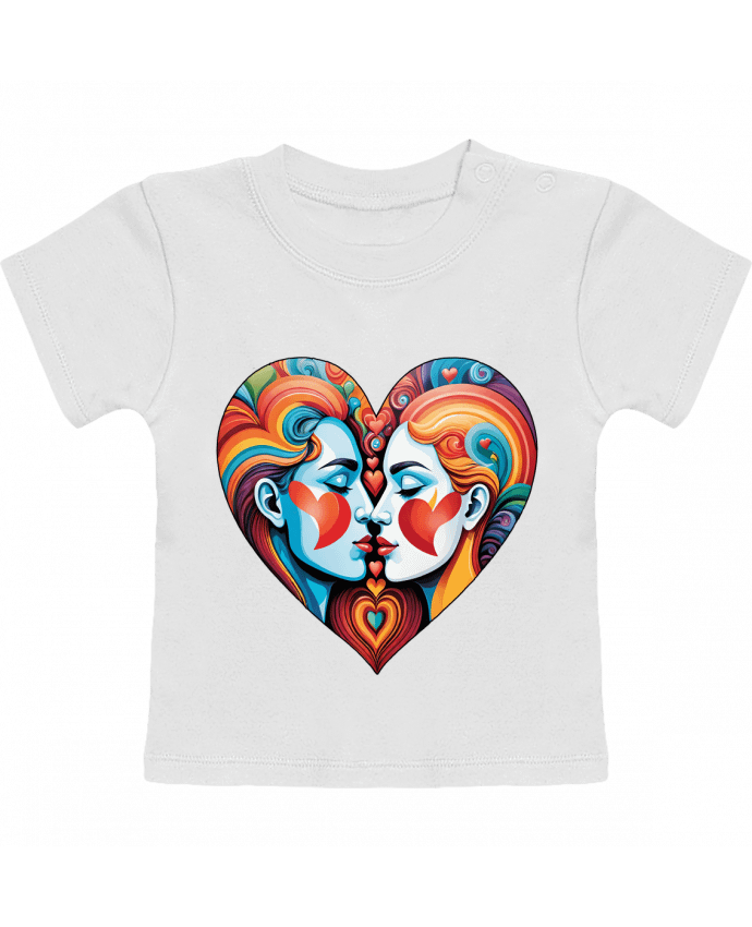 T-shirt bébé MULTICOLOR HEART manches courtes du designer 33designerarte