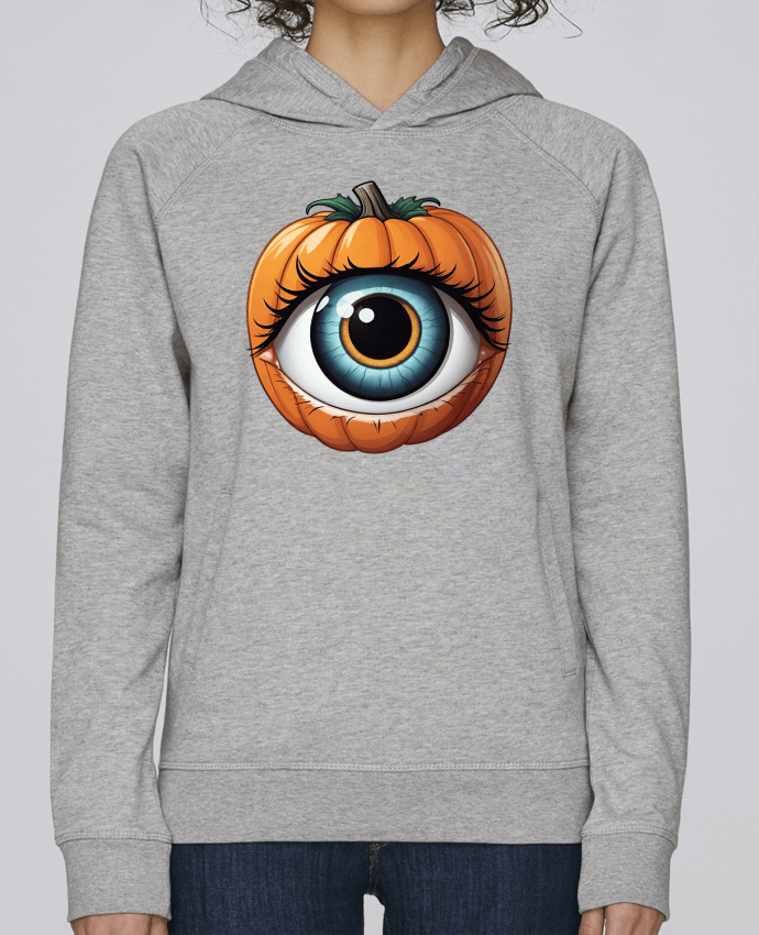 Sweat capuche femme THE LOOK OF THE PUMPKIN par 33designerarte