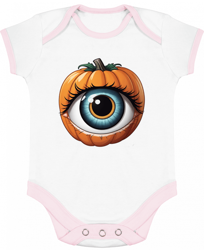 Body bébé manches contrastées THE LOOK OF THE PUMPKIN par 33designerarte