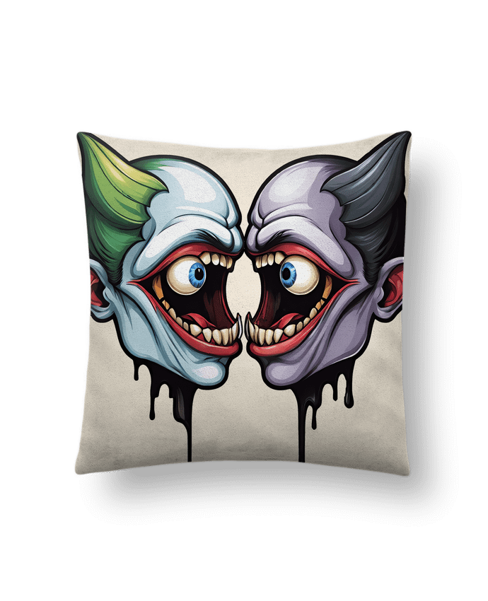 Coussin suédine MOUTH WITH EYES par 33designerarte