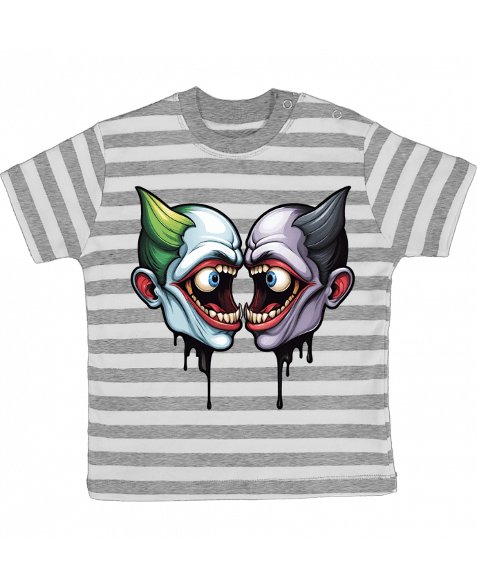 Tee-shirt bébé à rayures MOUTH WITH EYES par 33designerarte