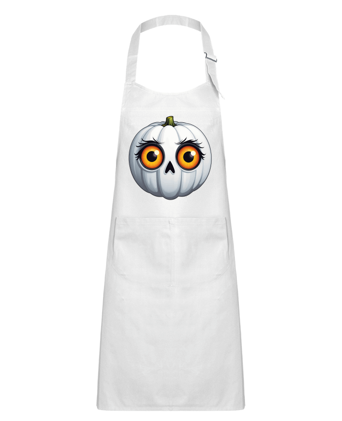 Tablier Enfant WHITE PUMPKIN WITH EYES par 33designerarte