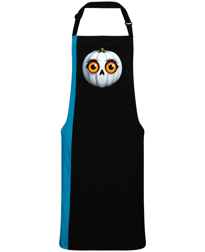 Tablier bicolore WHITE PUMPKIN WITH EYES par  33designerarte
