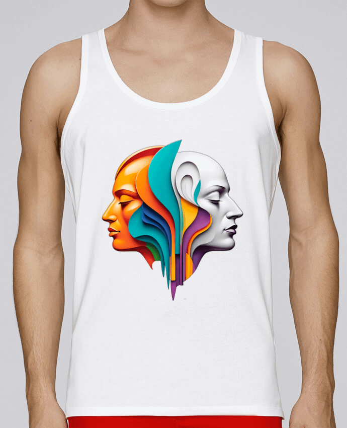 Débardeur homme DOUBLE SIDED COLOR par 33designerarte 100% coton bio