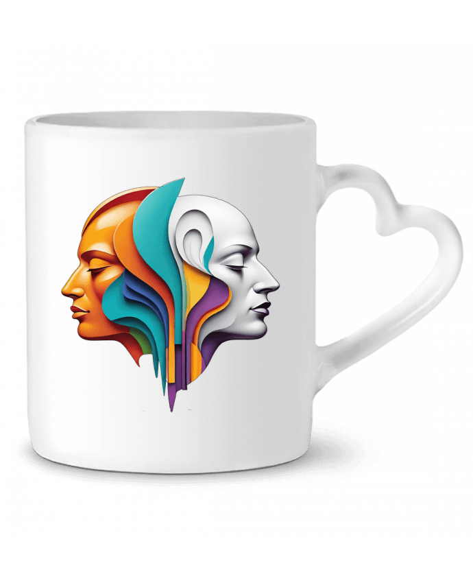 Mug coeur DOUBLE SIDED COLOR par 33designerarte