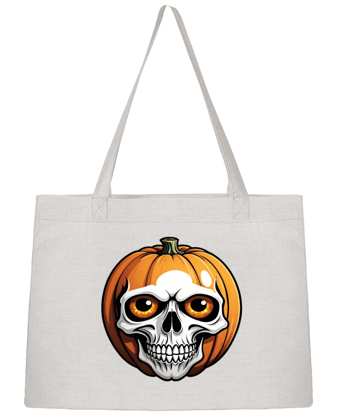 Sac Shopping CITROUILLE AVEC CRÂNE par 33designerarte