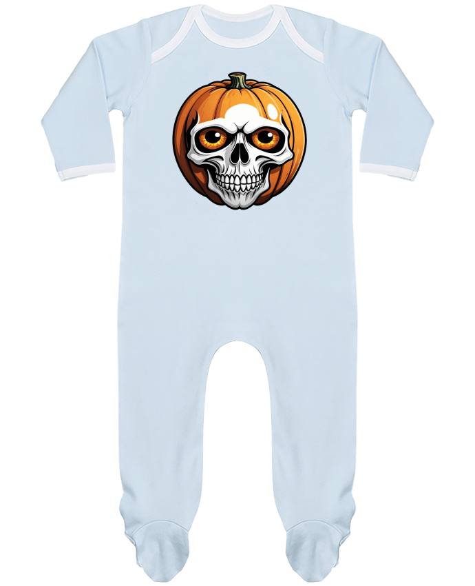 Body Pyjama Bébé CITROUILLE AVEC CRÂNE par 33designerarte