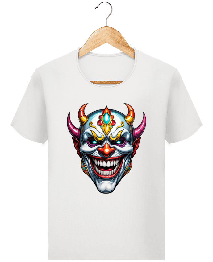  T-shirt Homme vintage MASQUE AVEC SOURIRE par 33designerarte