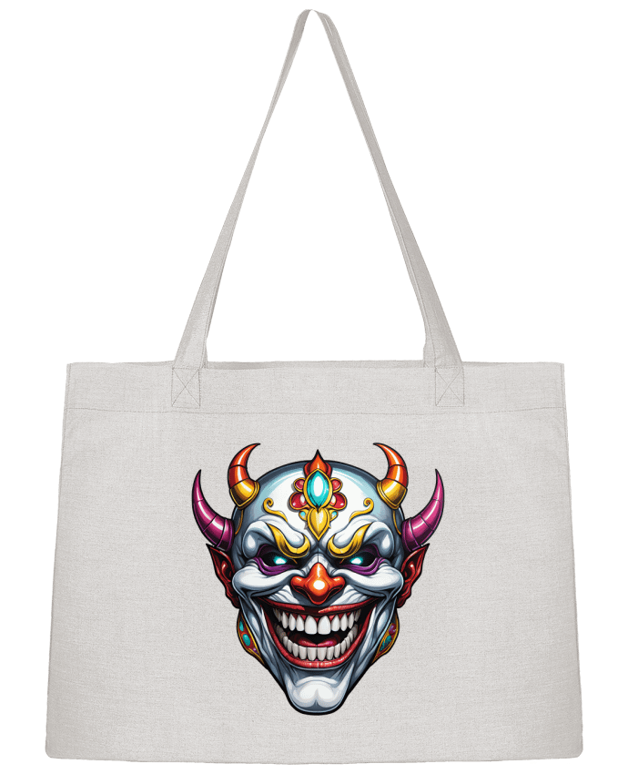 Sac Shopping MASQUE AVEC SOURIRE par 33designerarte