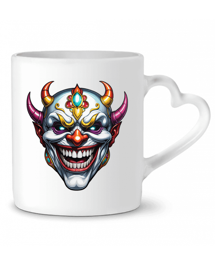 Mug coeur MASQUE AVEC SOURIRE par 33designerarte