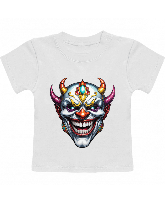 T-shirt bébé MASQUE AVEC SOURIRE manches courtes du designer 33designerarte