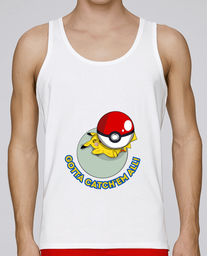 Débardeur homme captured pikachu par Darkafreak 100% coton bio